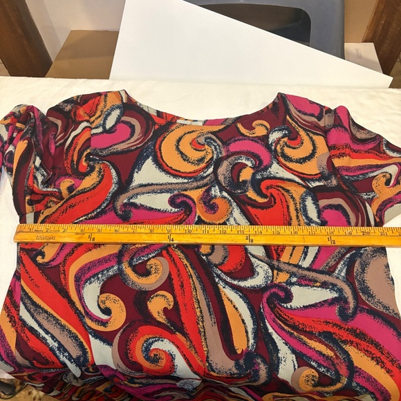 Maeve Anthropologie Womens Flavia Swirl Shift Dress Size XL Colorful Retro 70s - Picture 4 of 8